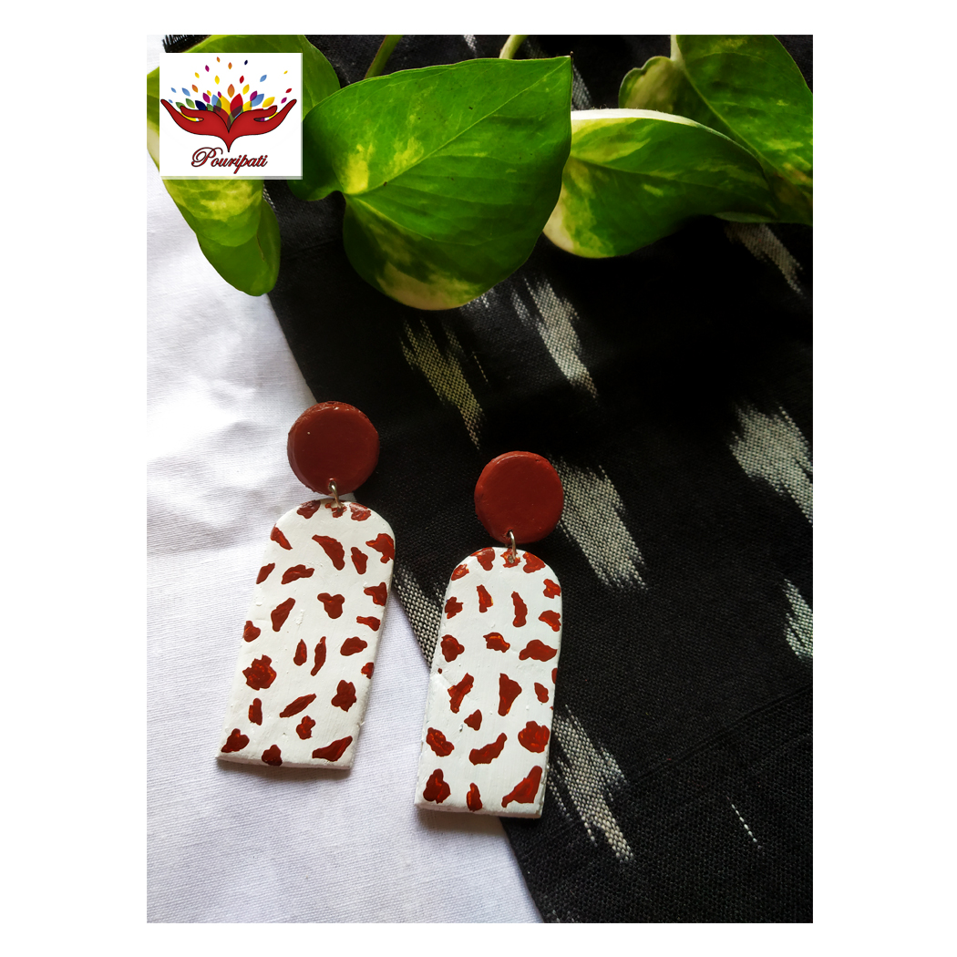 17 - Shreyasi Sadhukhan Statement Clay Earrings - Image 1
