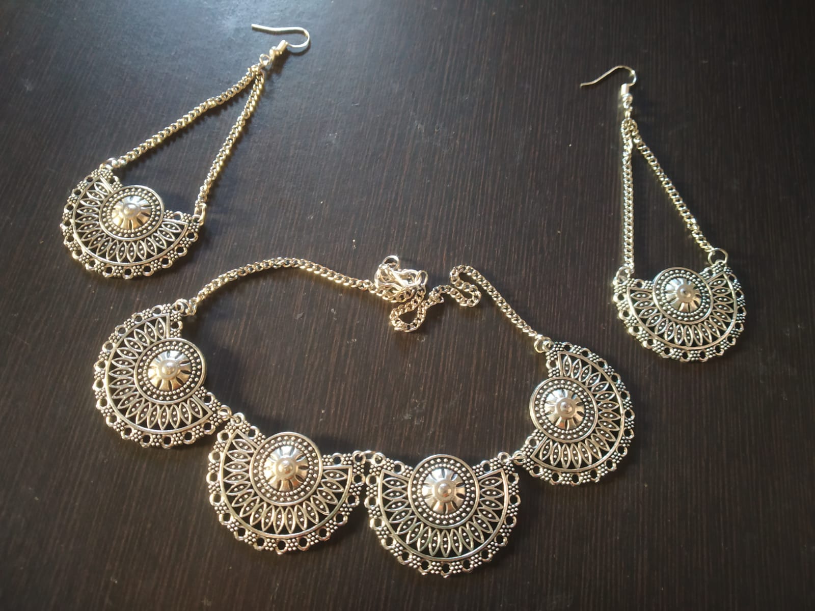 IMG-20211217-WA0008 - Shreyasi Sadhukhan Oxidized Choker Set - Image 1