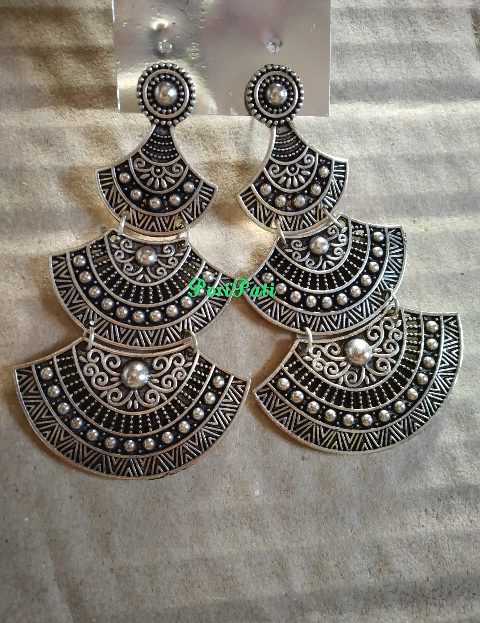 IMG_20200114_090050 - Shreyasi Sadhukhan Oxidized Long Earrings - Image 1