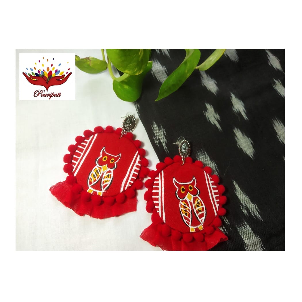 WhatsApp Image 2023-11-18 at 9.10.28 PM Owl Fabric Earring-Ring Combo - Image 6