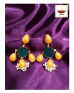 Elegant Golden Brass Drop Earrings