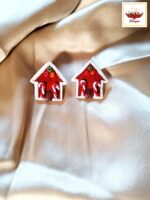 Christmas Hut Stud Earring