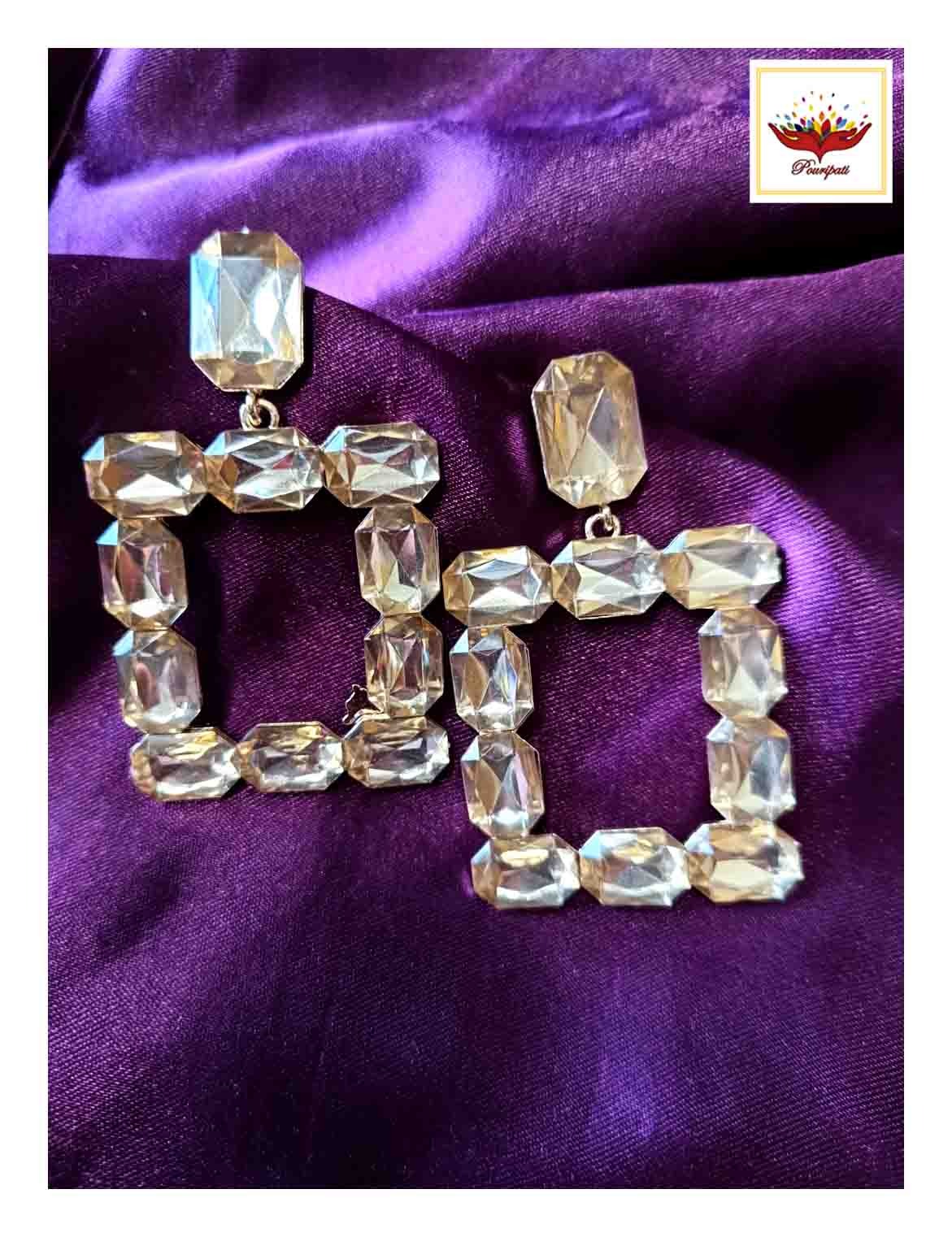 WhatsApp Image 2023-12-20 at 11.29.28 PM (18) Classy Stone Partywear Earrings - Image 1