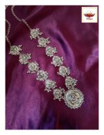 Oxidized Durga Necklace Set - Image 4