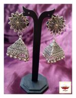 Oxidized Jhumka Earrings