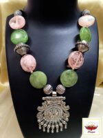 Oxidized Beads Necklace Set - Image 7