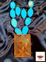 Serene Buddha & Turquoise Statement Necklace - Image 2