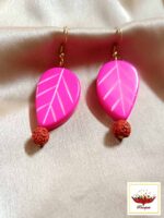 Handcrafted Nataraja Pendant Necklace with Vibrant Leaf Beads – Folk Fusion Jewellery - Image 3