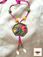 Bohemian Durga Face & Lotus Necklace– Terracotta/Clay Jewellery