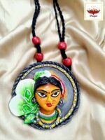 Artisan Crafted Tribal Durga Maa Necklace – Terracotta/Clay Jewellery