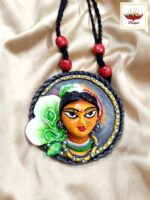 Artisan Crafted Tribal Durga Maa Necklace – Terracotta/Clay Jewellery - Image 2