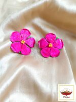 "Tropical Bloom" Pink Flower Clay Jewellery Set - Eye-Catching & Unique Handmade Jewellery - Image 3