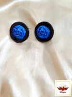 "Midnight Bloom" Blue Rose Clay Choker Set – Handcrafted Jewellery - Image 3