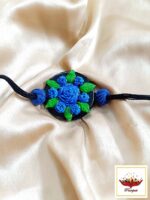 "Midnight Bloom" Blue Rose Clay Choker Set – Handcrafted Jewellery - Image 2