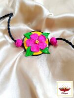 "Tropical Bloom" Pink Flower Clay Jewellery Set - Eye-Catching & Unique Handmade Jewellery - Image 2
