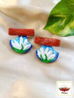 Kaashphool Clay Necklace Set with Earrings – Handmade Jewellery - Image 3