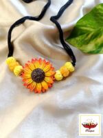 Sun-Kissed Sunflower Choker - Handcrafted Jewellery