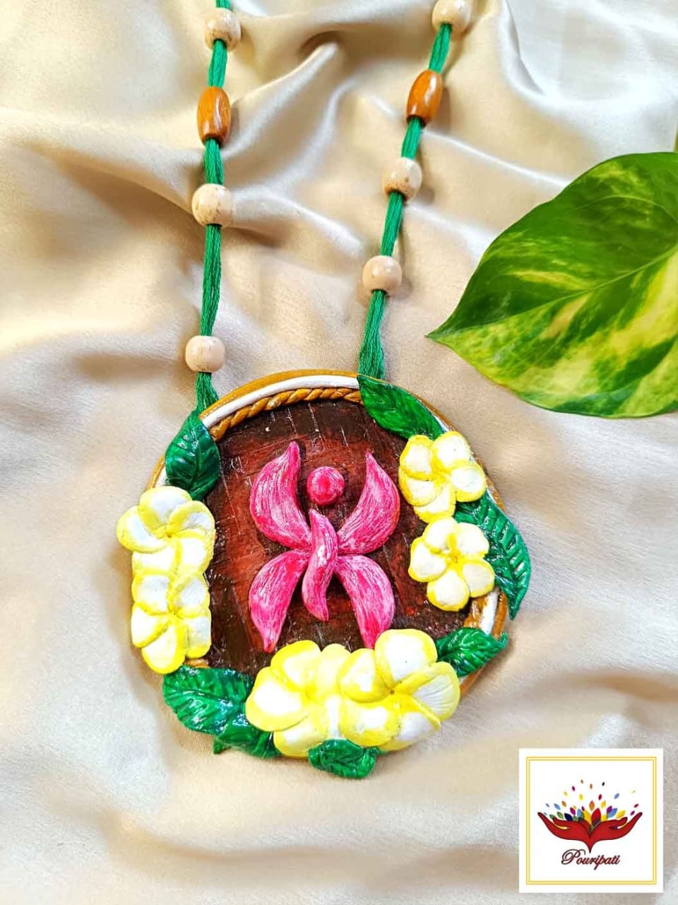 WhatsApp Image 2025-08-01 at 11.34.50 PM Swastik Kaathgolap Clay Necklace Set– Handmade Jewellery - Image 3