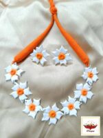 Handcrafted Siuli Clay Jewellery Set- Artisanal Clay Necklace Set - Image 4