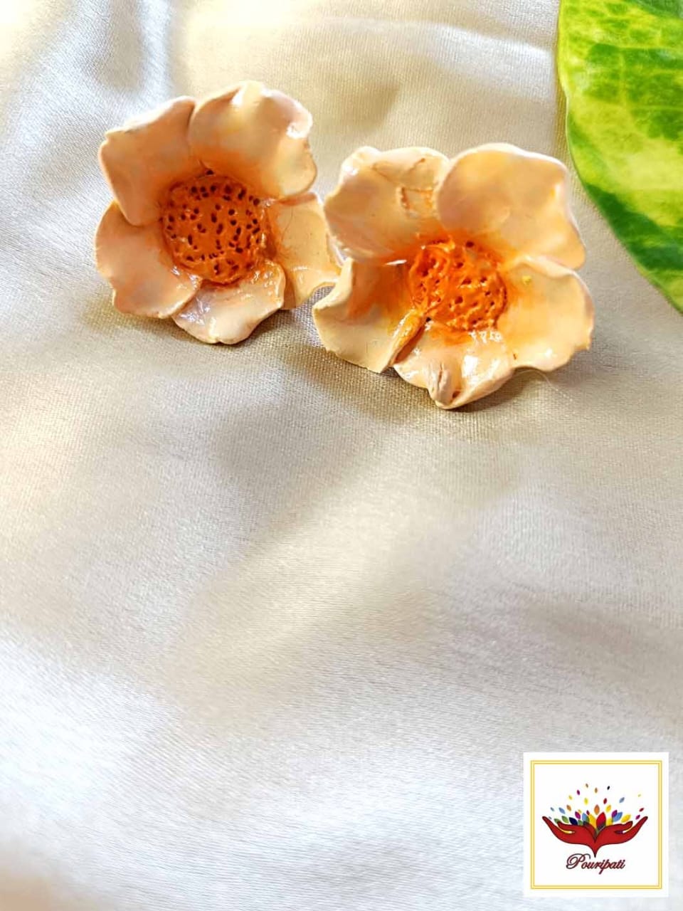 WhatsApp Image 2025-09-11 at 11.47.06 AM (1) "Sundari" Handcrafted Clay Jewellery Set with a Floral Motif – Artistic Designer Jewellery - Image 3