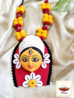 Handcrafted Bengali Goddess Durga Necklace Set with Cowrie - Image 4