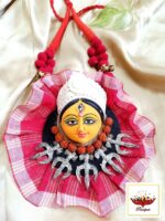 Handmade Goddess Durga Face Jewellery Set with Trishul & Rudraksha Accents - Image 3