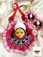 Handmade Goddess Durga Face Jewellery Set with Trishul & Rudraksha Accents - Image 4