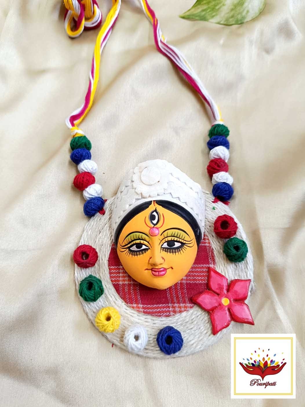 WhatsApp Image 2025-09-11 at 5.23.46 PM (2) Boho-Style Durga Maa Necklace Set - Image 3