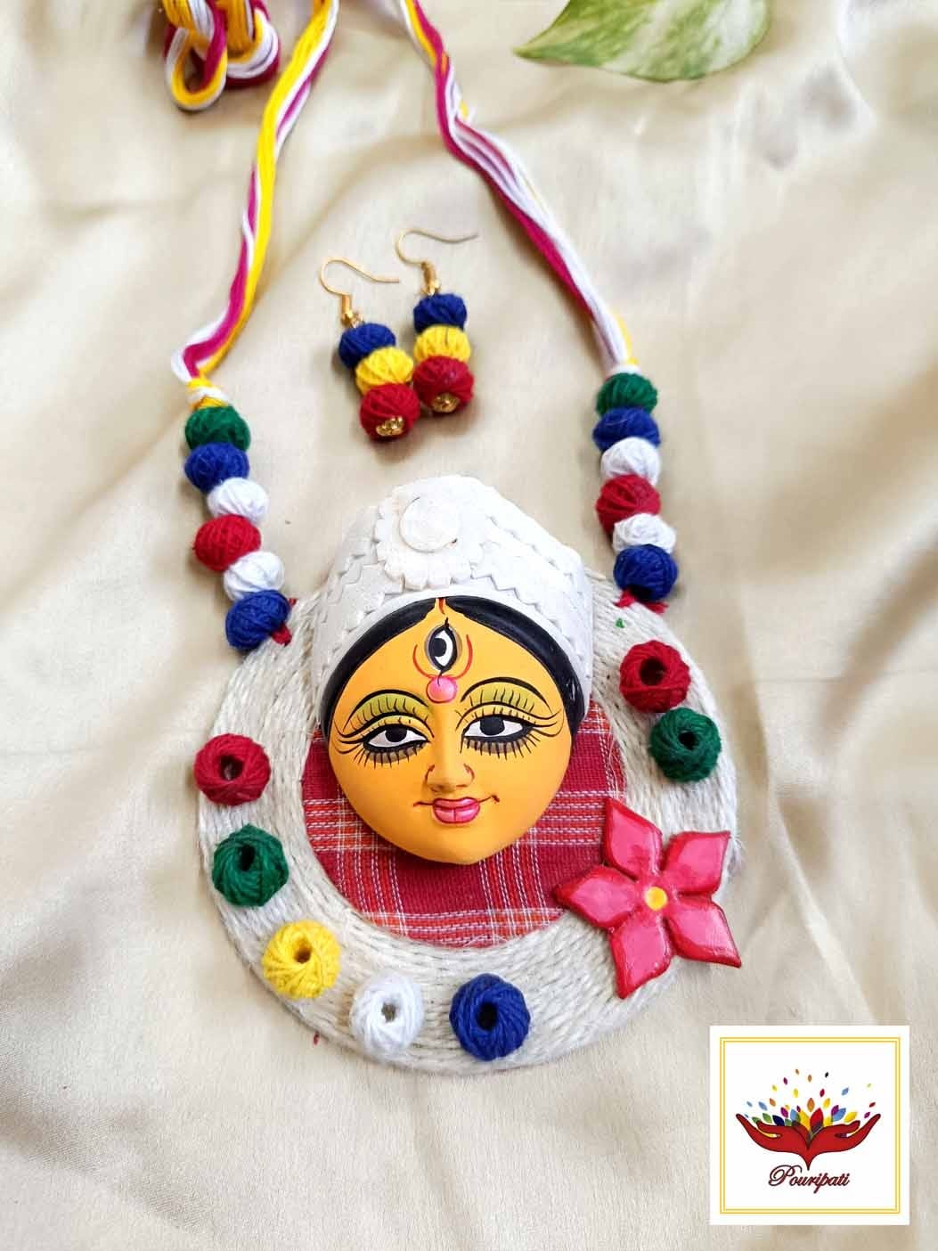 WhatsApp Image 2025-09-11 at 5.23.47 PM (1) Boho-Style Durga Maa Necklace Set - Image 1