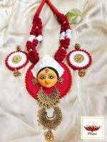 Durga Maa: Terracotta Goddess Necklace Set – Handmade Necklace Set - Image 3