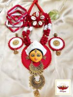 Durga Maa: Terracotta Goddess Necklace Set – Handmade Necklace Set