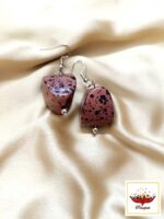 Oxidized Silver Buddha Head Pendant Necklace Set with Chemical Beads - Image 3